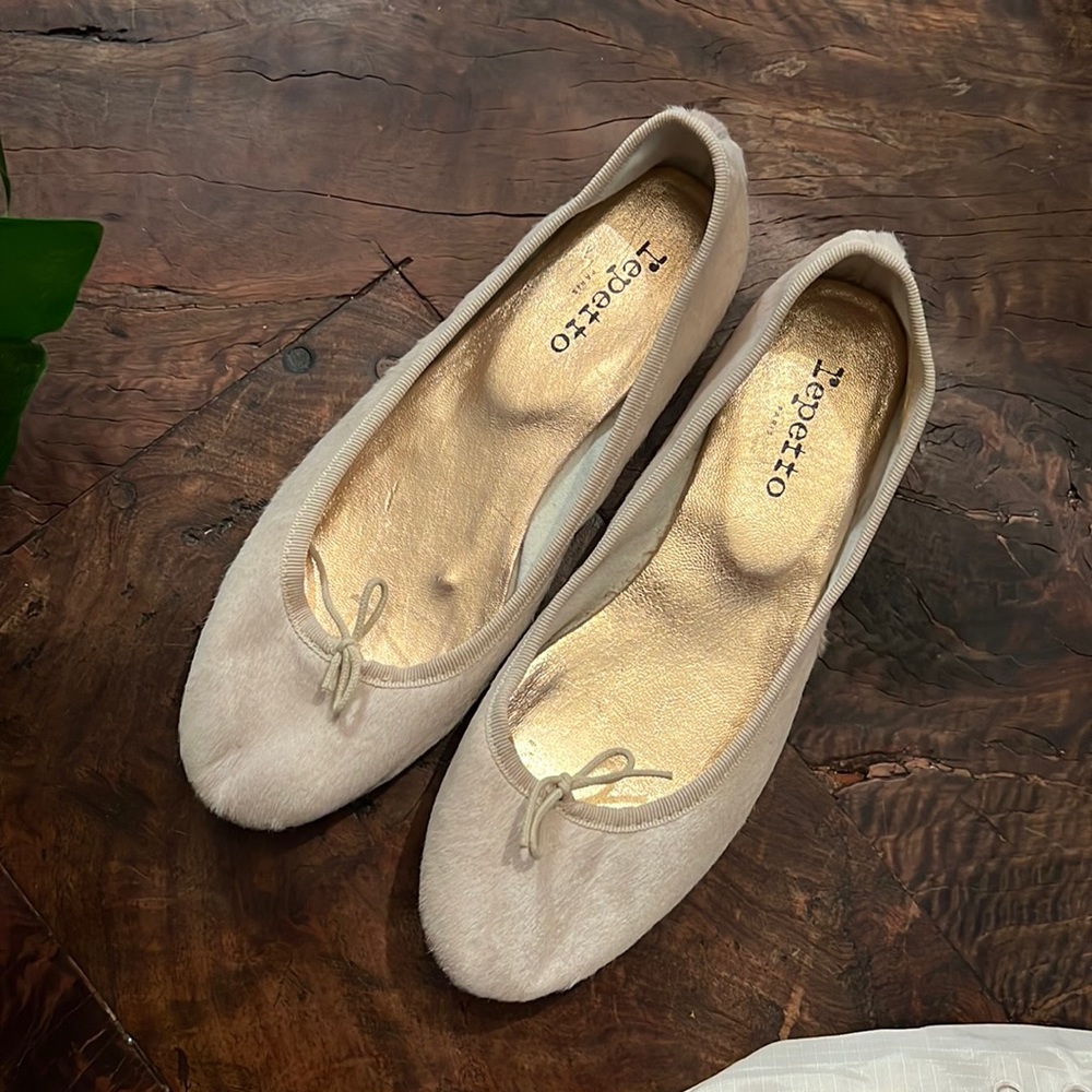 Repetto calf hair ballet flats